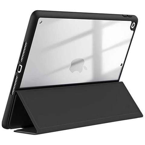 Custodia Per Ipad 10.2"" Modello Primefolio Con Supporto Pieghevole E Porta Matita, Nero Transparente - Foto 4