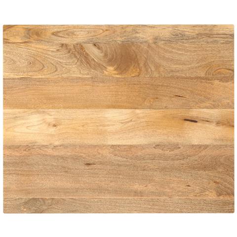 Piano per Tavolo 90x80x2,5 cm Rettangolare Legno Massello Mango - Foto 1