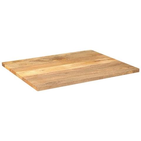 Piano per Tavolo 90x80x2,5 cm Rettangolare Legno Massello Mango - Foto 2