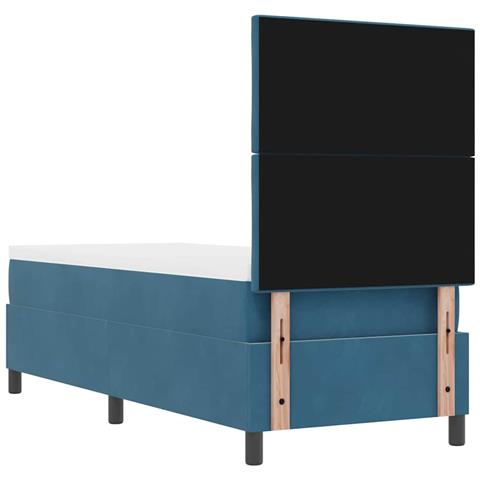 Letto a molle con materasso Blu Scuro 80 x 200 cm Tessuto - Foto 9