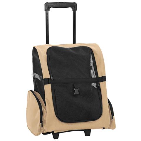 Carrello per Animali 3 in 1 Design Sabbia 48x32x (57-106) cm Tessuto Oxford - Foto 2