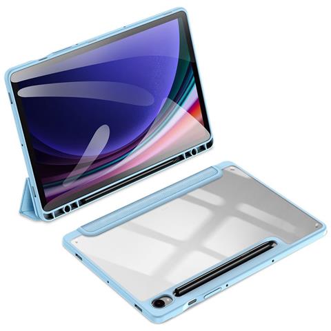 Cover per Galaxy Tab S10 FE - Pelle /PU, Blu - Foto 2