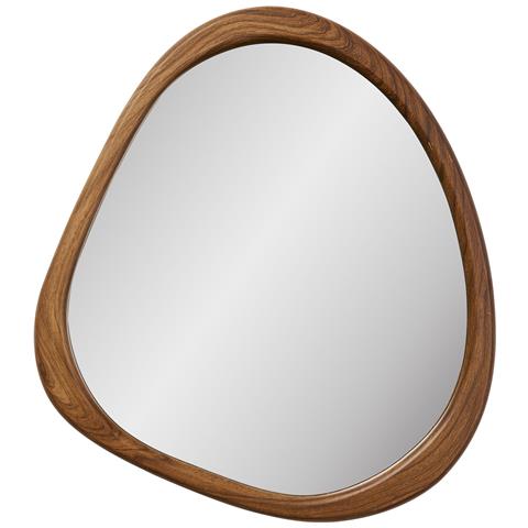Specchio Da Parete Luxon In Mdf Effetto Legno Forma Organica 44x48 Cm - Foto 1