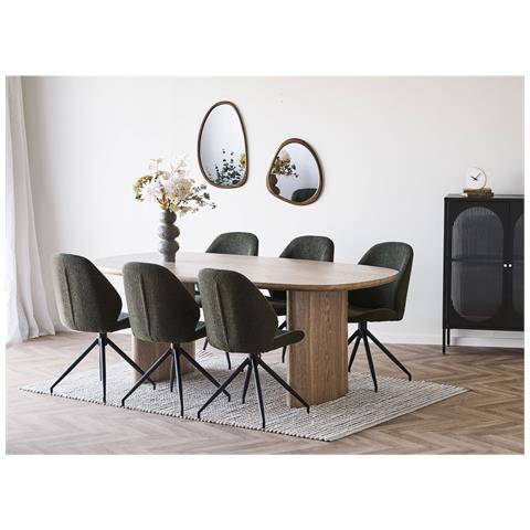 Specchio Da Parete Luxon In Mdf Effetto Legno Forma Organica 44x48 Cm - Foto 2