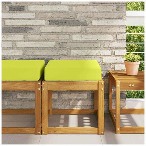 Cuscino da Sedia Esterno Verde 40 x 40 x 8 cm 100% Poliestere - Foto 2