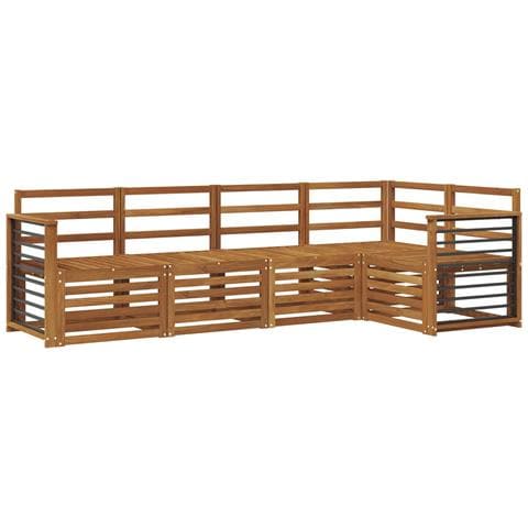 Set divani 5 pcs Naturale Legno di Acacia Massello - Foto 1