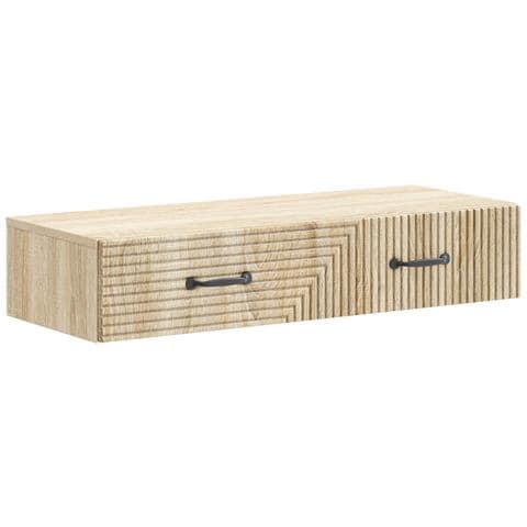 Tavolino da Parete Laterale Rovere Sonoma 87,5 x 34,5 x 17 cm - Foto 1