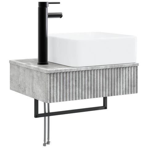 Lavabo da Parete Grigio Cemento 53 x 35 x 39 cm - Foto 1