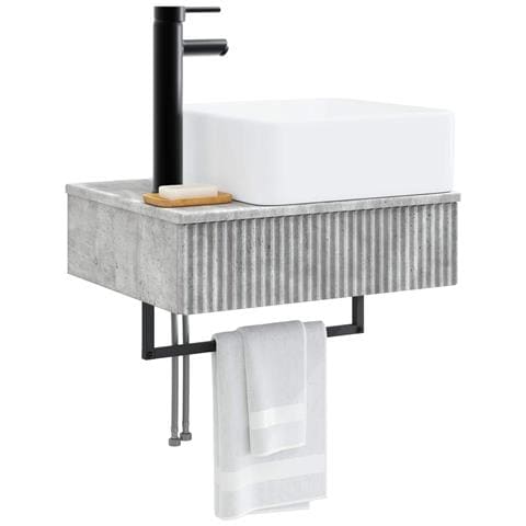 Lavabo da Parete Grigio Cemento 53 x 35 x 39 cm - Foto 2