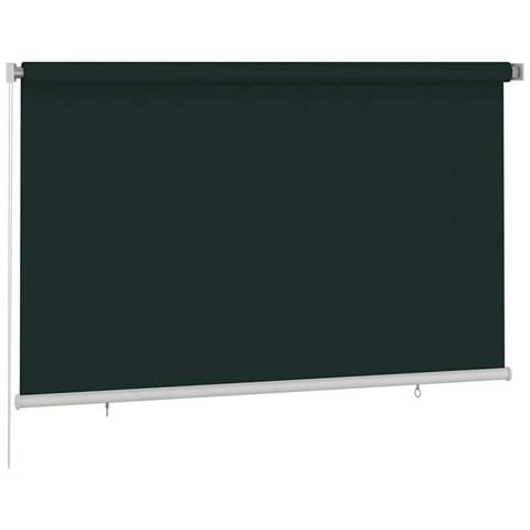 Tenda a Rullo per Esterni 245 (L) x140 (A) cm Verde scuro HDPE - Foto 2