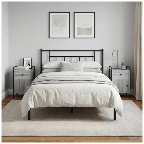 Armadio da Notte 2 pz Sonoma grigio 35 x 36,5 x 61 cm - Foto 2