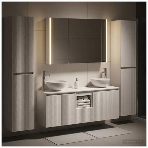 Set di mobili per il bagno 6 pcs Bianco - Foto 2
