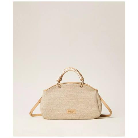 Borsa bauletto effetto rafia elegante e resistente per ogni occasione - Foto 1