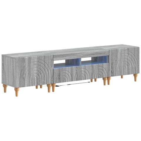 Mobile TV LED a 3 pezzi Sonoma grigio Legno ingegnerizzato - Foto 1
