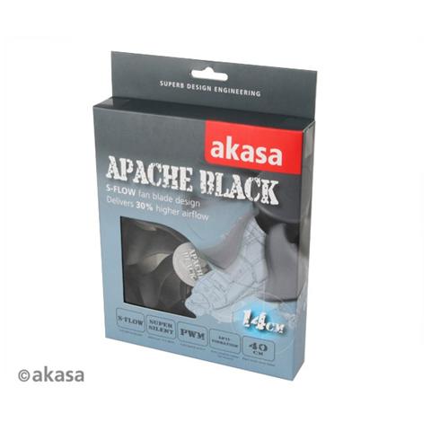 14cm APACHE Black, Ventilatore, Computer case, 14 cm, Nero, 12V, 2,5 cm - Foto 4