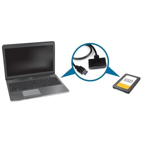 Cavo Adattatore per dischi rigidi USB 3.0 a SATA III da 2.5`` con UASP - Convertitore connettore USB 3.0 Sata III SSD / HDD - Foto 2