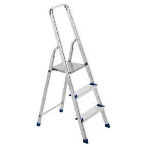 Scala in alluminio H cm 67 con 3 gradini antisdrucciolo - Foto 1