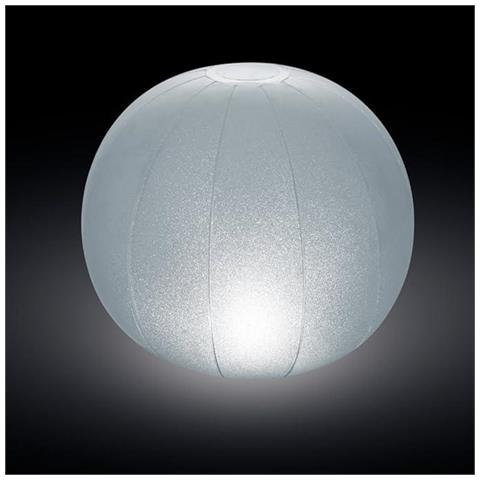 28693 - Luce Galleggiante Rotonda, Batterie, Vinile, Bianco, 23x22 cm - Foto 6