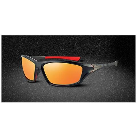 H-Tech - Occhiali Da Sole Avvolgenti Uomo Donna Polarizzati Sportivi  Sunglasses, Colore: Nero Finiture Rosso - ePRICE