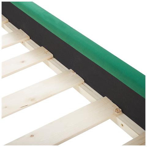 Letto Matrimoniale In Velluto Verde Stile Chesterfield 180x200cm Avallon - Foto 24