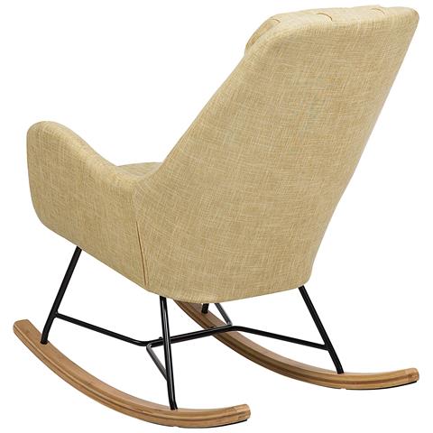 Sedia A Dondolo In Tessuto Giallo Arrie - Foto 25