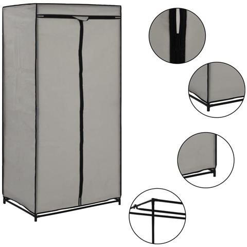 Armadio Grigio 75x50x160 Cm - Foto 1