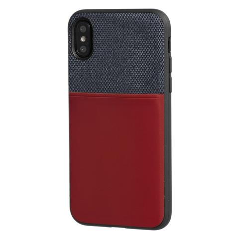Duo Pocket, Cover Bicolore Con Inserti Metallici - Apple Iphone X - Blu / bordeaux - Foto 2