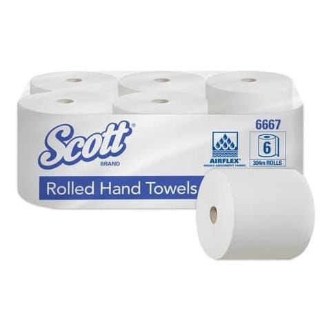 Rotolo Asciugamani Controlomatic 1 Velo 29,8 Cm X 304 M Bianco Conf. Da 6 Rotoli - 6667 - Foto 1