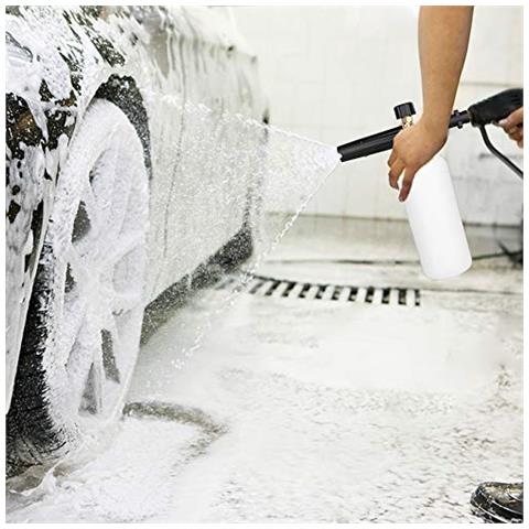 Regolabile Bottiglia Di Schiuma Cannone 1 Litro Neve Schiuma Lance Dispenser Di Sapone Ugello Karcher K Series K2 K3 K4 K5 K6 K7 Idropulitrice - Foto 4