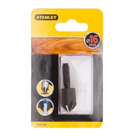 STA61502-XJ, Drill, Countersink drill bit, Legno, Attacco esagonale, Nero, Blister - Foto 1