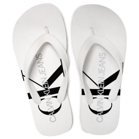 Ciabatte Donna Beach Sandal Monogram Ciabatte Bright White Ck Jeans Infradito 39 Scelt Bright / white - Foto 1