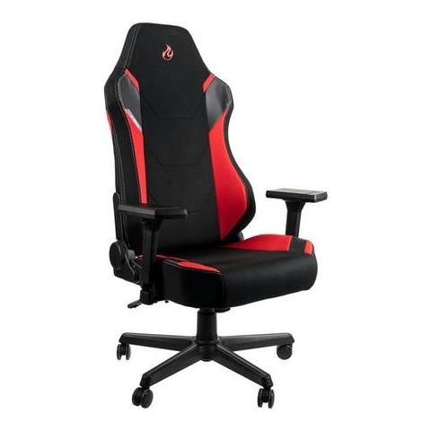 X1000 Sedia Da Gaming Per Pc Sedia Tappezzata Nero, Rosso - Foto 1