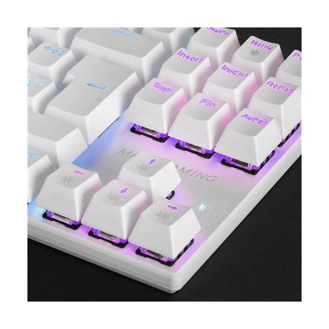 Tastiera Gaming USB Meccanica MK80 Retroilluminata Colore Bianco (Layout Italiano) - Foto 4