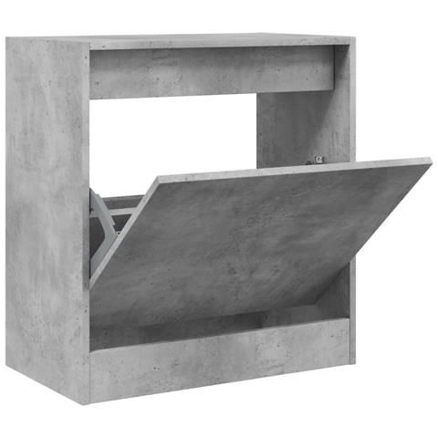 Scarpiera Grigio Cemento 60x34x63,5 Cm In Legno Multistrato - Foto 2