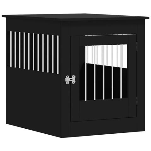 Gabbia Cani Arredamento Nera 64,5x80x71cm Legno Multistrato - Foto 1