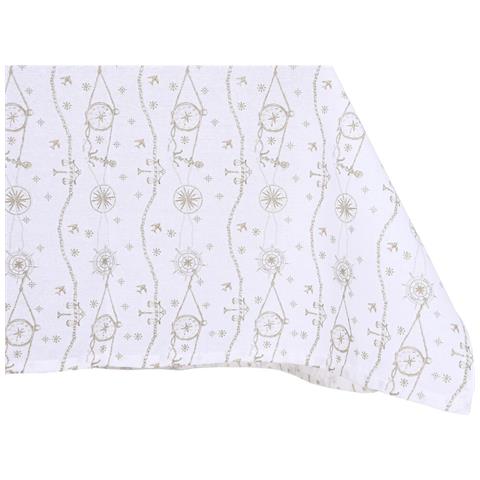 Tovaglia E Tovaglioli 150 X 150 X 0,5 Cm Azzurro Marrone Bianco (2 Unità) - Foto 3