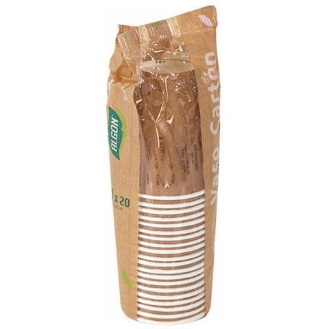 Set Di Bicchieri Monouso Cartone Carta Kraft 45 Pezzi 220 Ml (20 Unità) - Foto 2