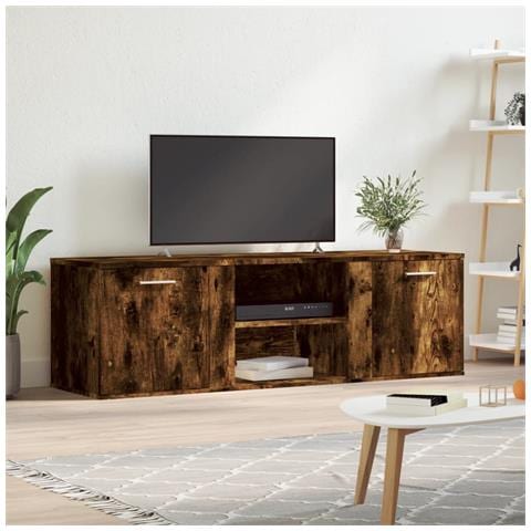 Mobile Porta Tv Rovere Fumo 120x34x37 Cm Legno Multistrato - Foto 1