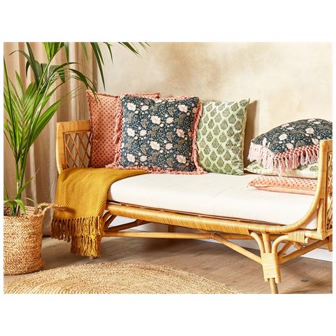 Cuscino Decorativo Parrotia Cotone 45 X 45 Cm Floreale Foglia Di Tè - Foto 1