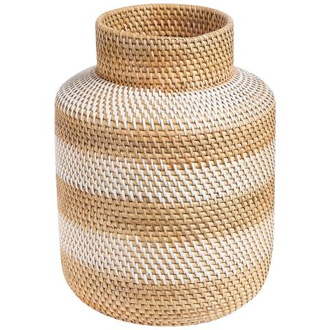 Rattan Vaso Decorativo 36 Beige Renun - Foto 6