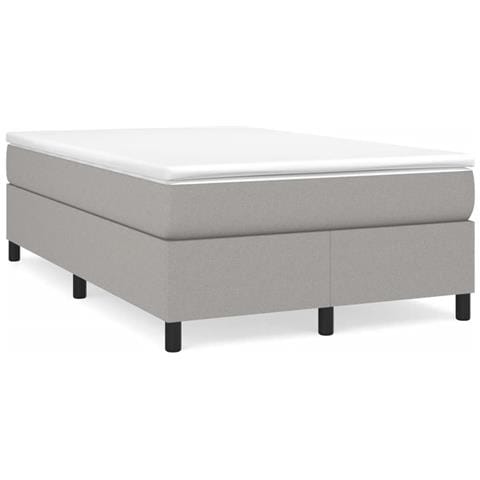 Giroletto A Molle Con Materasso Grigio Chiaro 120x200cm Tessuto - Foto 1