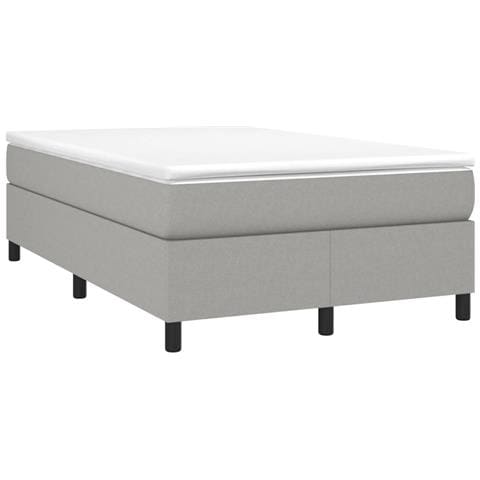 Giroletto A Molle Con Materasso Grigio Chiaro 120x200cm Tessuto - Foto 2