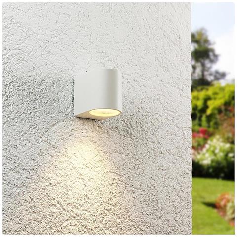 Applique A Parete Per Interno Esterno Ip65 Porta Faretto Gu10 Bianco - Foto 1
