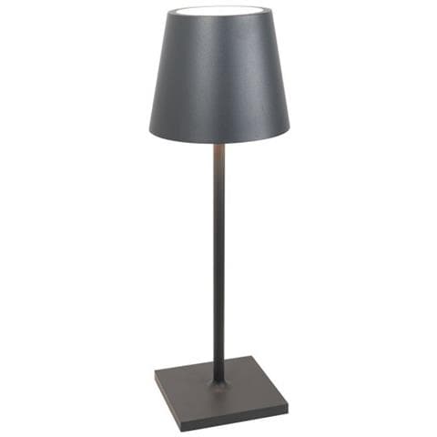 Lampada A Led Da Tavolo Poldina L Desk Grigio Scuro Ricaricabile E Dimmerabile Con Batteria Fino A 12 Ore - Foto 1