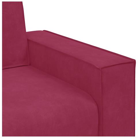 Divano Sedia Rosso Vino 60 cm Velluto - Foto 2