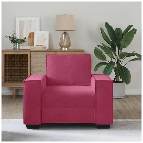 Divano Sedia Rosso Vino 60 cm Velluto - Foto 9