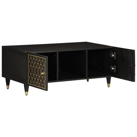 Tavolino Da Salotto 100x54x40 Cm In Legno Massello Di Mango - Foto 2