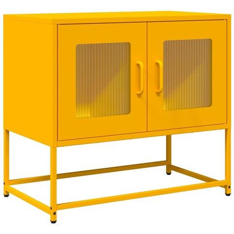 Mobile Tv Giallo Senape 68x39x60,5 Acciaio Laminato A Freddo - Foto 2