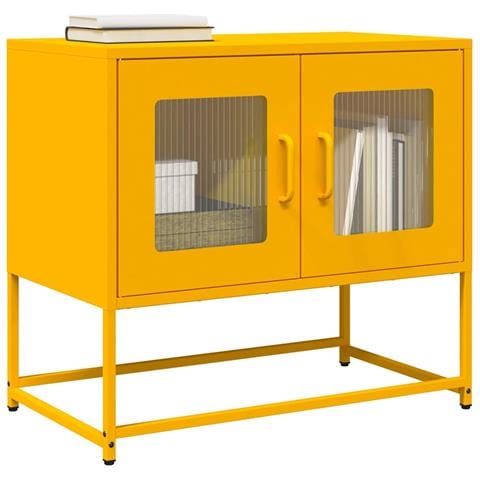 Mobile Tv Giallo Senape 68x39x60,5 Acciaio Laminato A Freddo - Foto 1