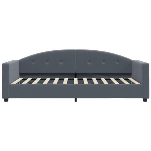 Letto Da Giorno Grigio Scuro 90x200 Cm In Velluto - Foto 3
